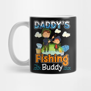 Daddy_s Fishing Buddy Young Fisherman Kids Mug